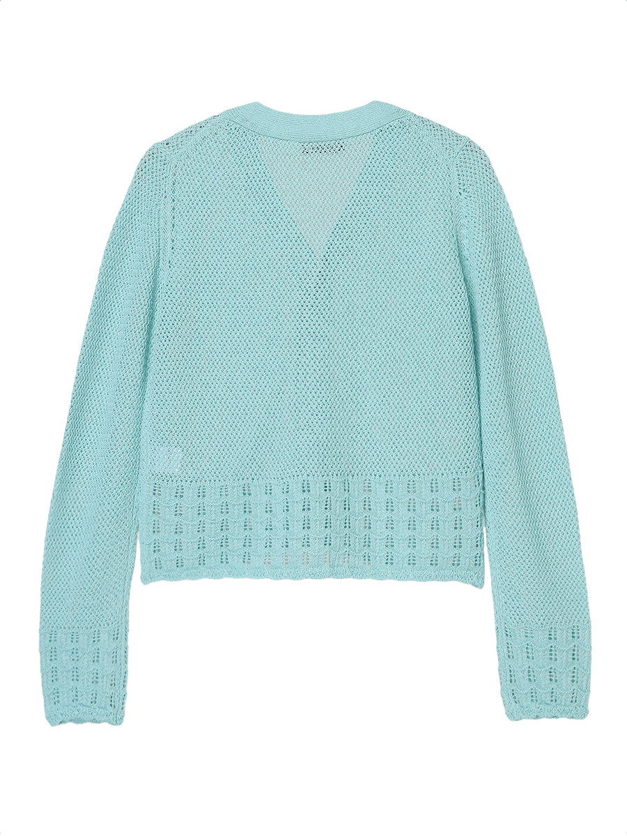 paper mix relaxed cardigan