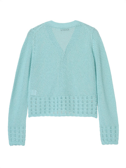 paper mix relaxed cardigan