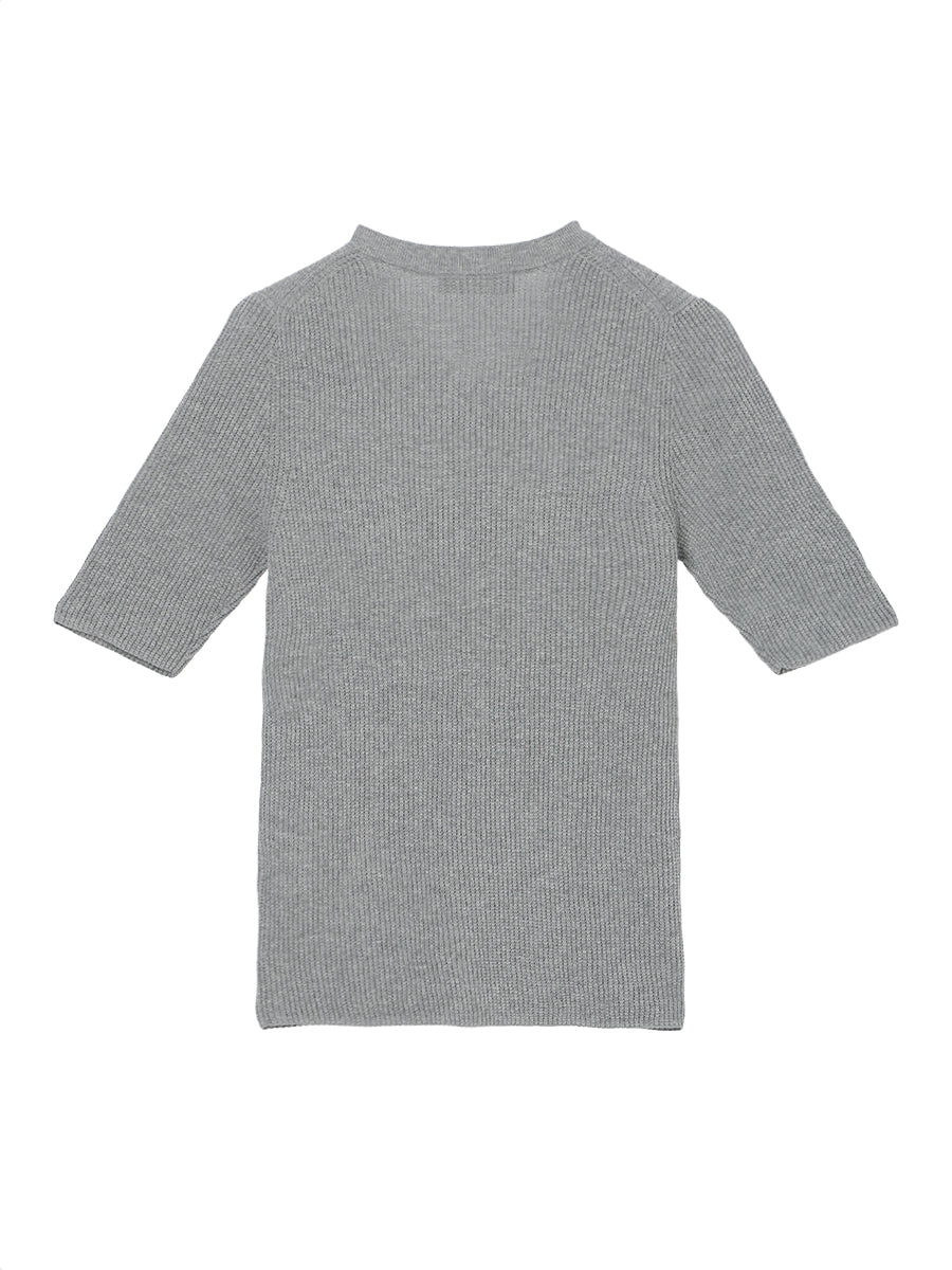 waffle henry neck KNIT