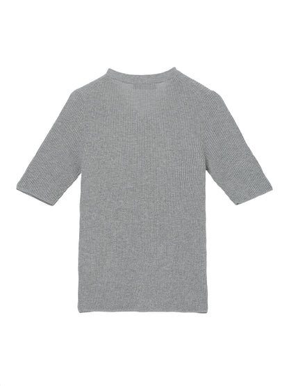 waffle henry neck KNIT