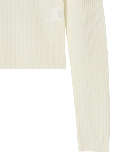 sheer rib henley KNIT