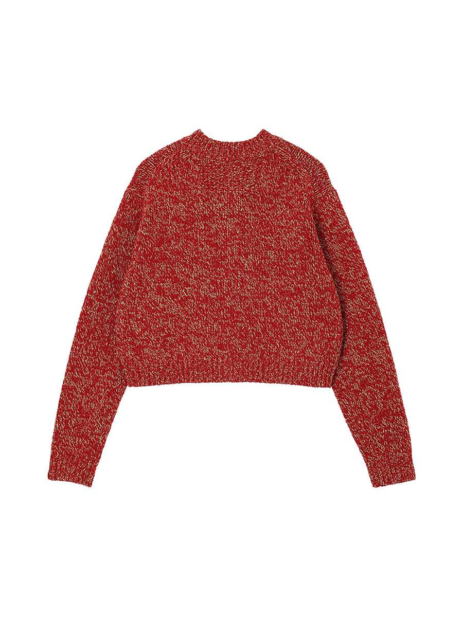 mix color KNIT cardigan