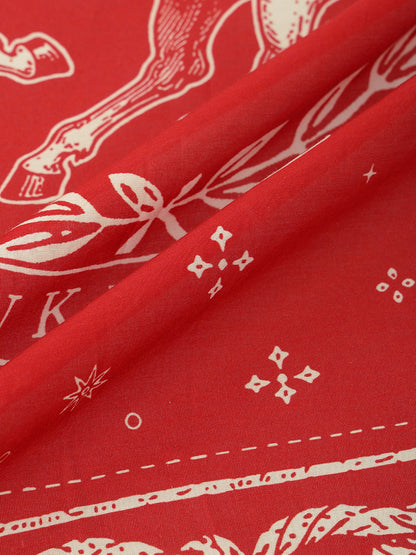 horse motif silk blend scarf