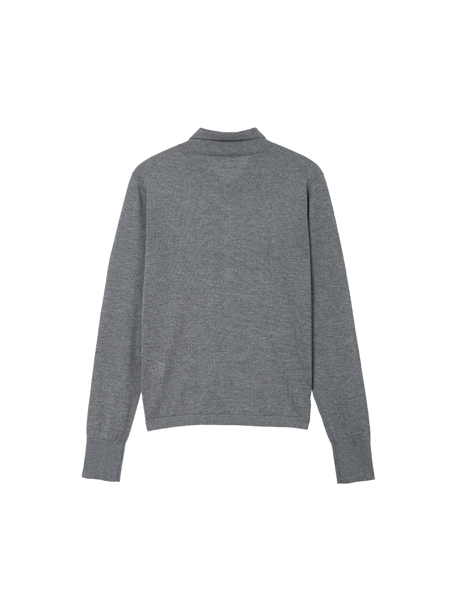 cashmere/silk high gauge KNIT polo shirt