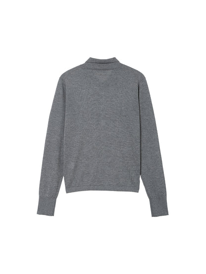 cashmere/silk high gauge KNIT polo shirt