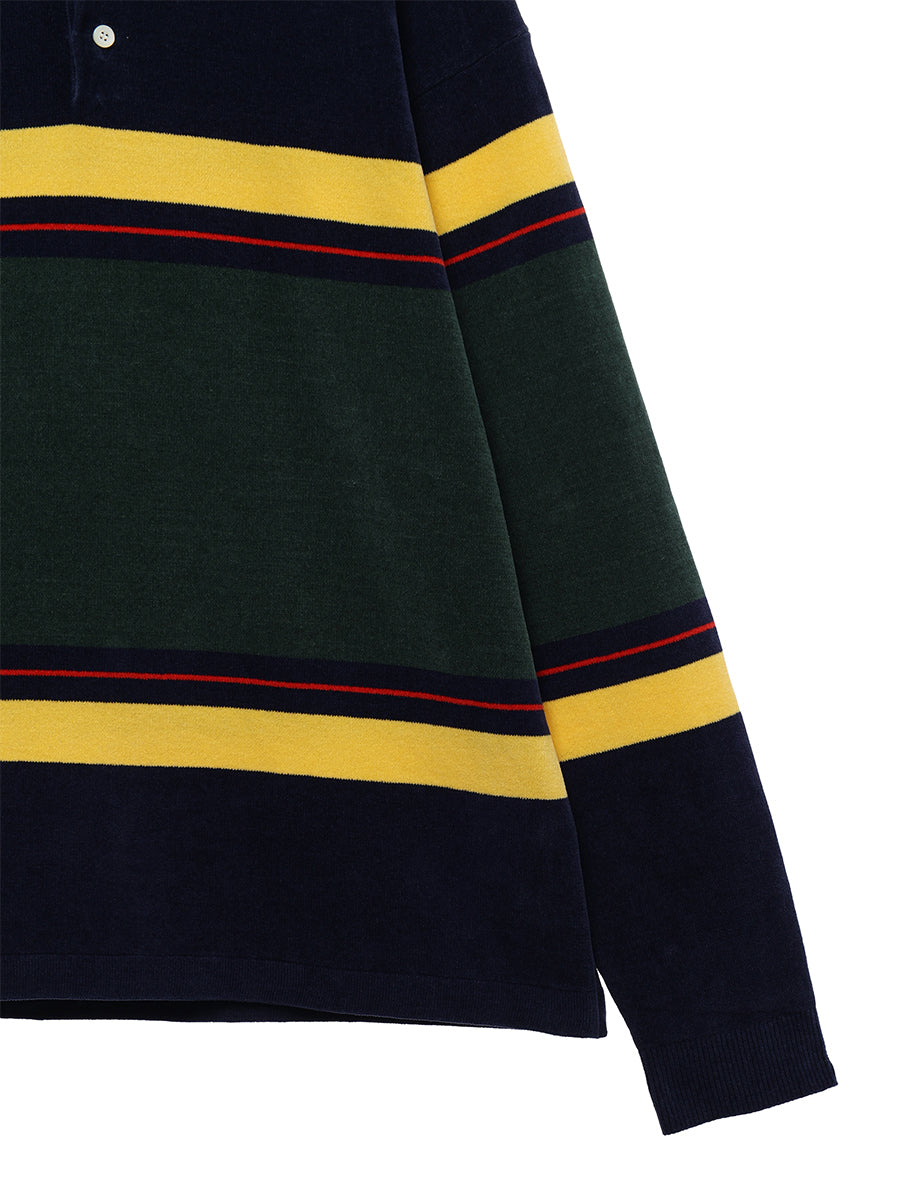 velvet touch KNIT polo shirt