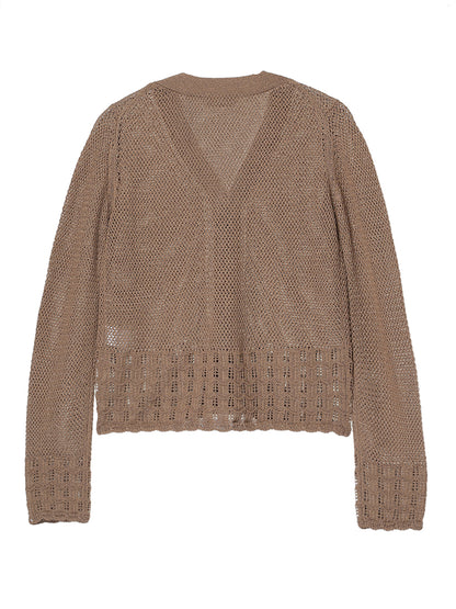 paper mix relaxed cardigan