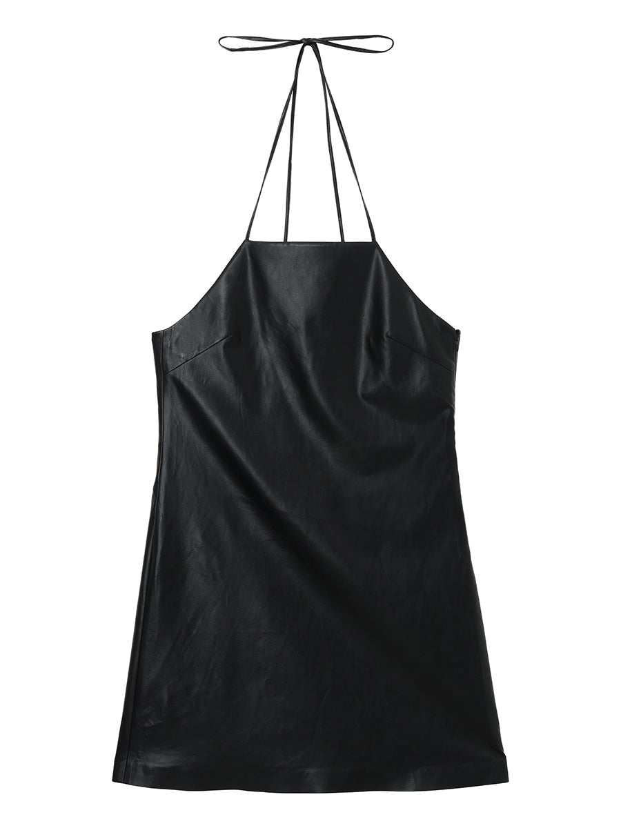 NKNIT エプロンミニドレス　BLACK apron mini dress – NKNIT