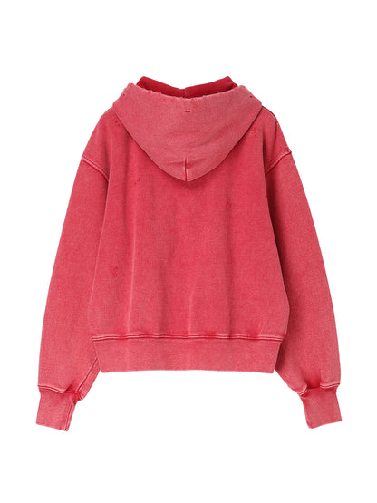 embroidery logo used finish zip hoodie【medium】