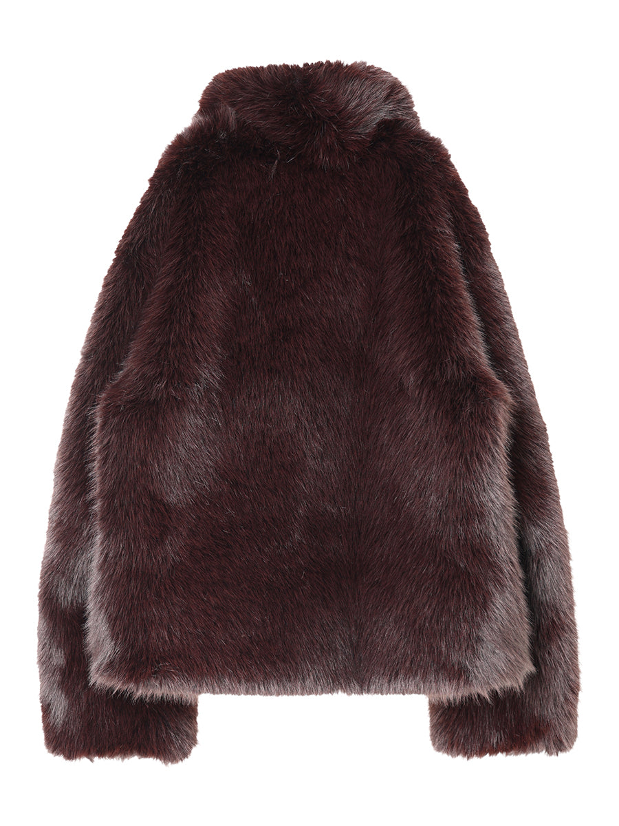 faux fur big jacket – NKNIT