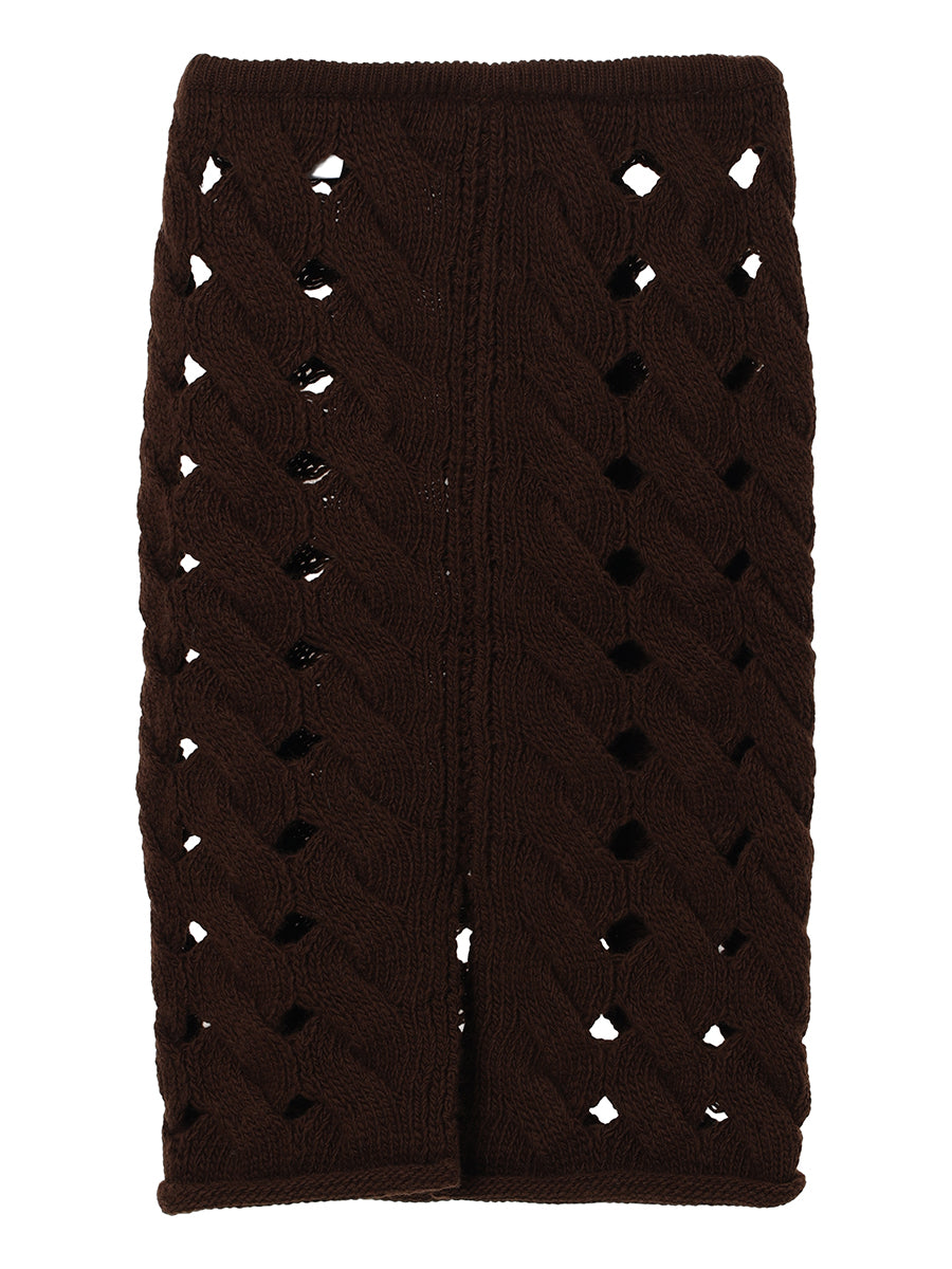 holed cable KNIT skirt – NKNIT