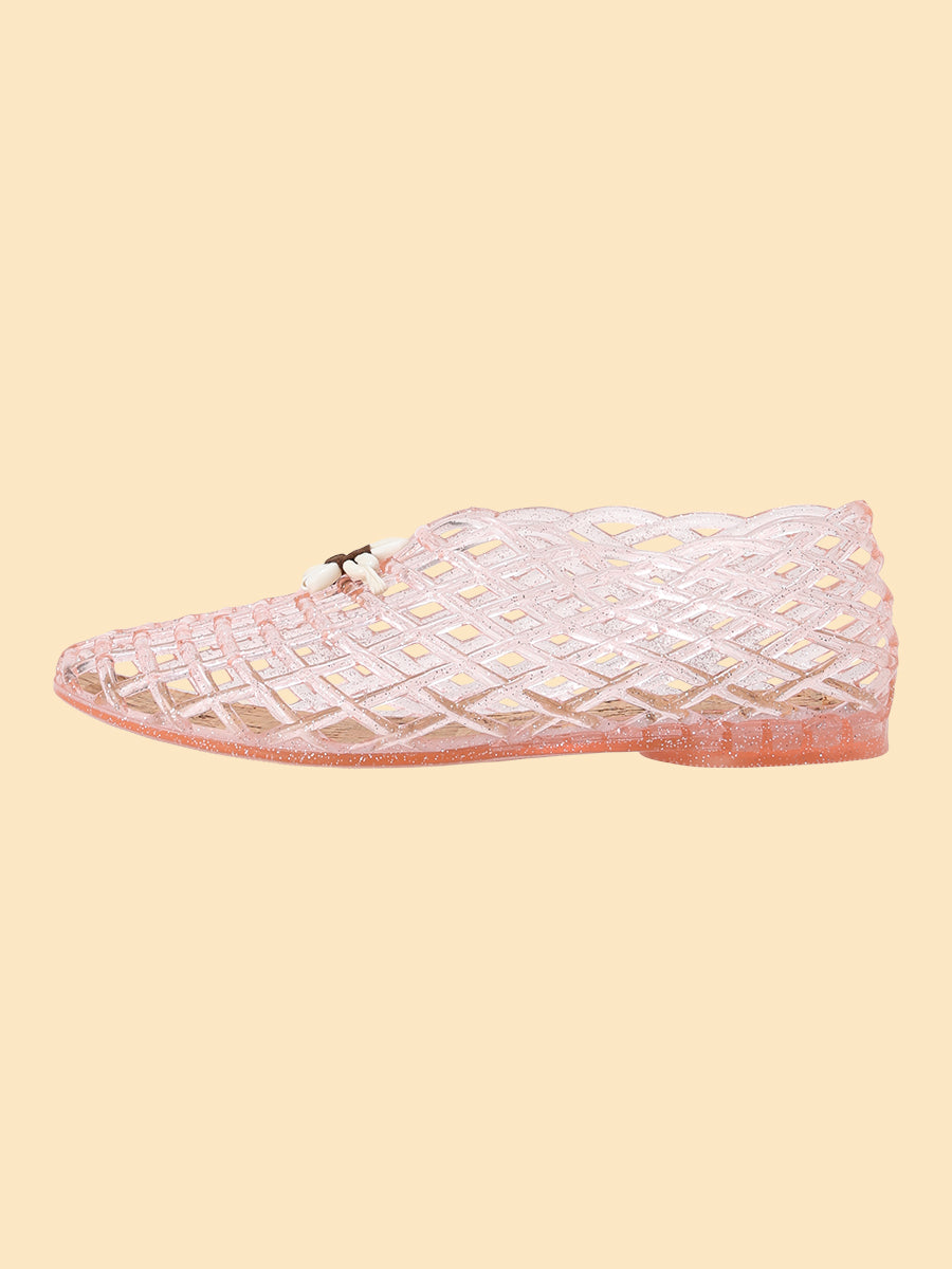꽃 껍질 메쉬 샌들