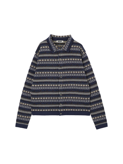 jacquard pattern KNIT  shirt