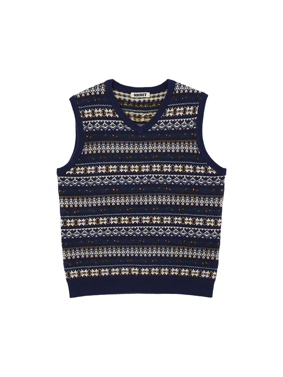 jacquard pattern KNIT vest