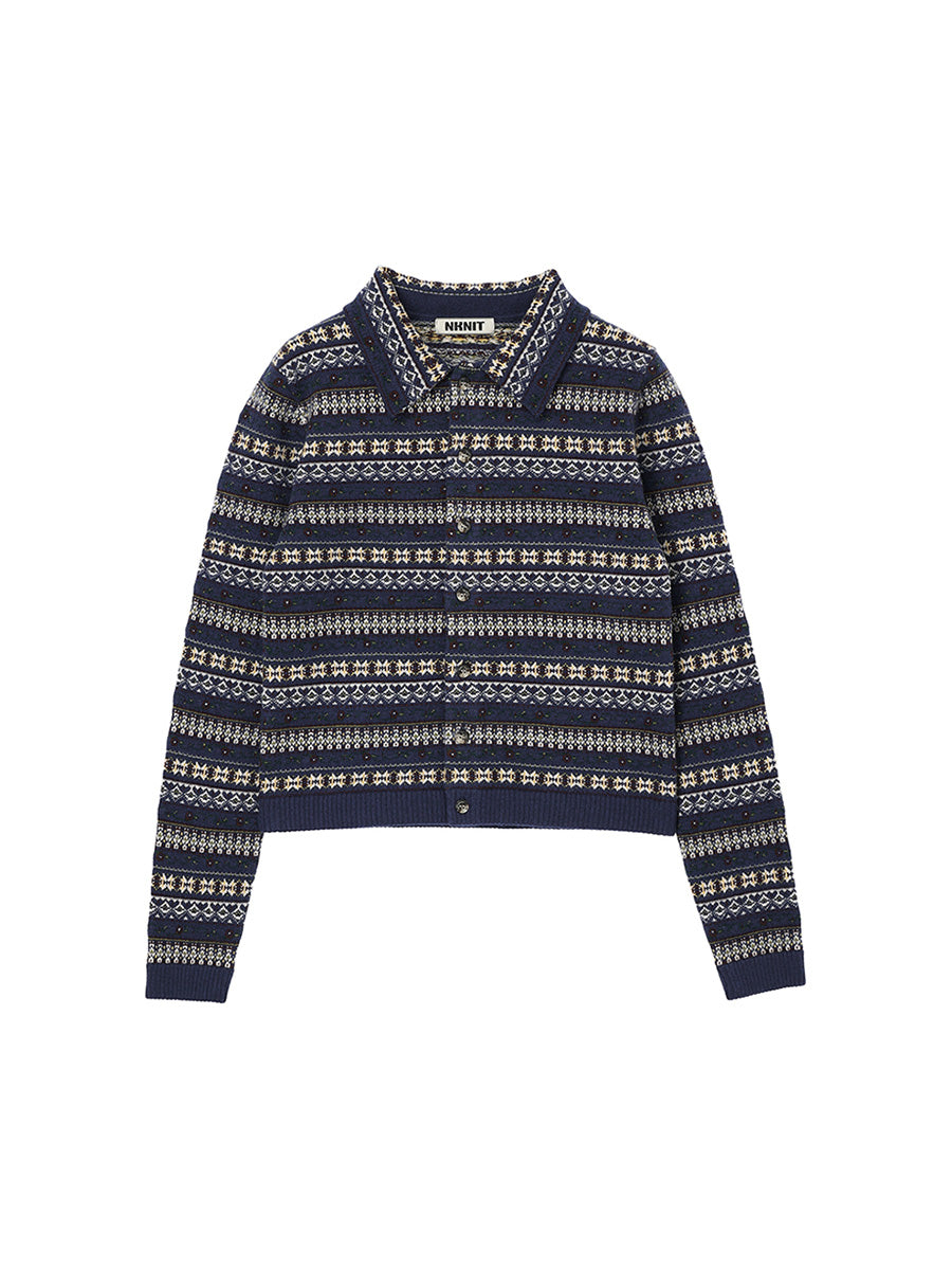 jacquard pattern KNIT  shirt