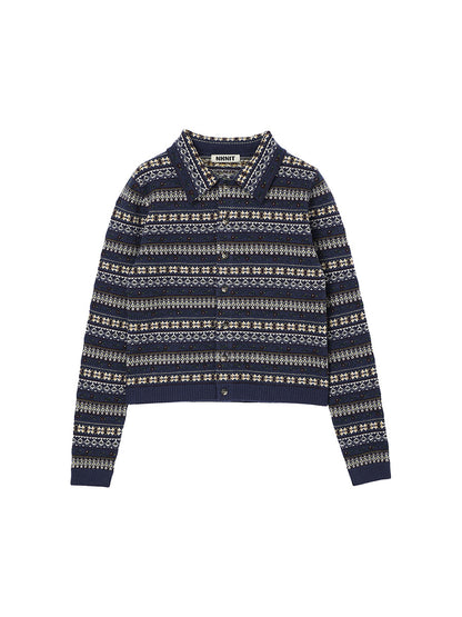 jacquard pattern KNIT  shirt