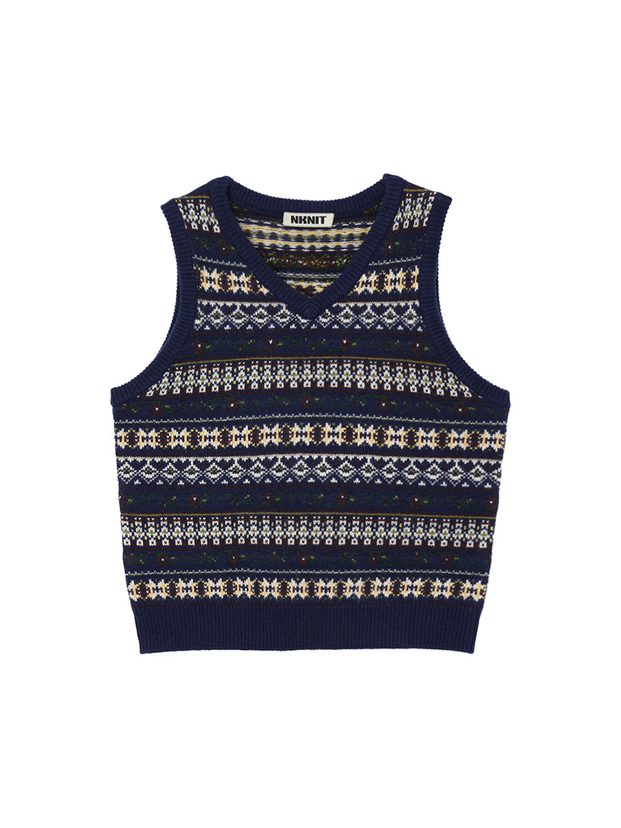 jacquard pattern KNIT vest