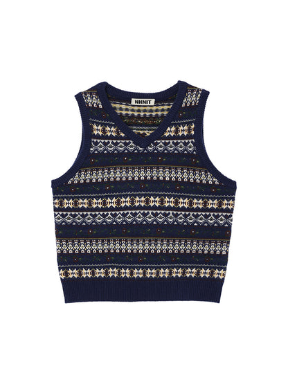 jacquard pattern KNIT vest