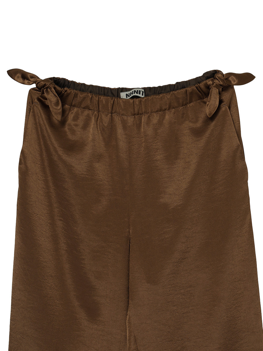 NKNIT side ribbon pants ① ブラウン side ribbon pants – NKNIT