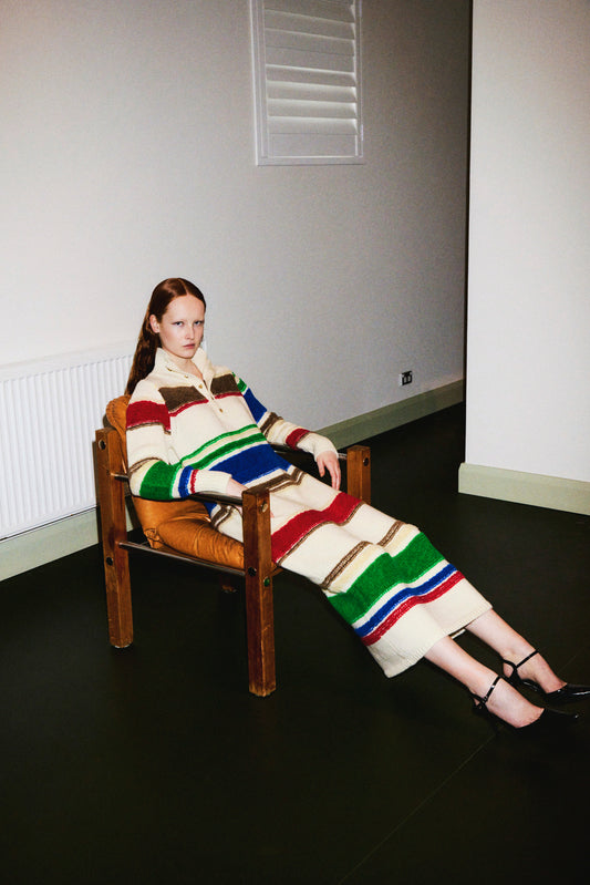Diagonal stripes KNIT dress