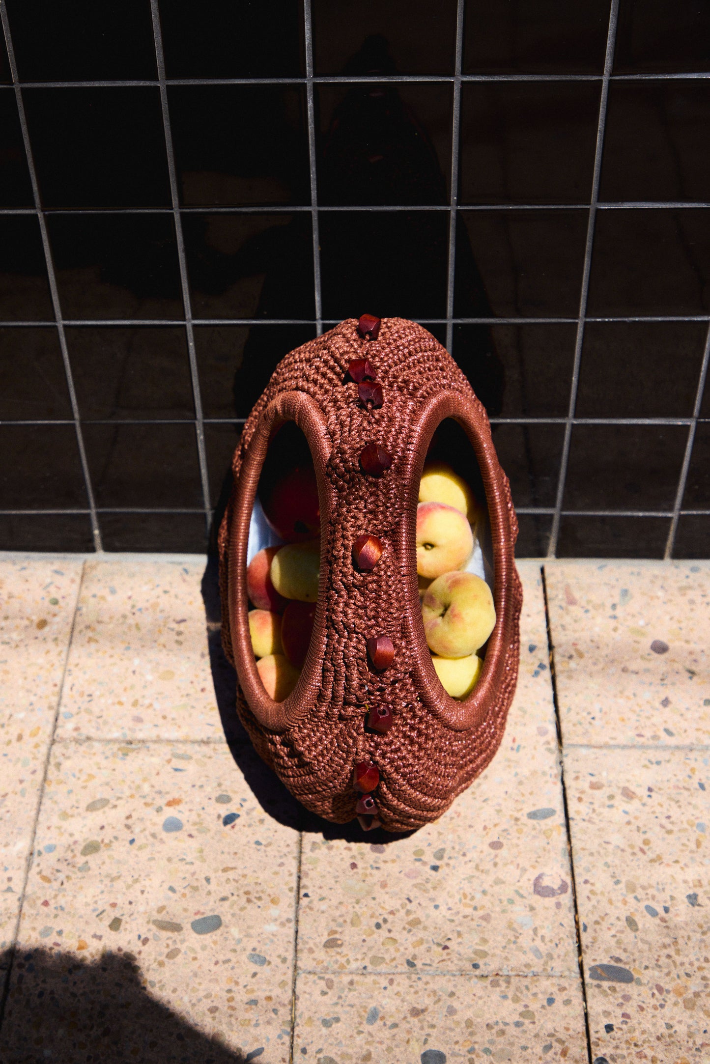 circle KNIT bag (large）