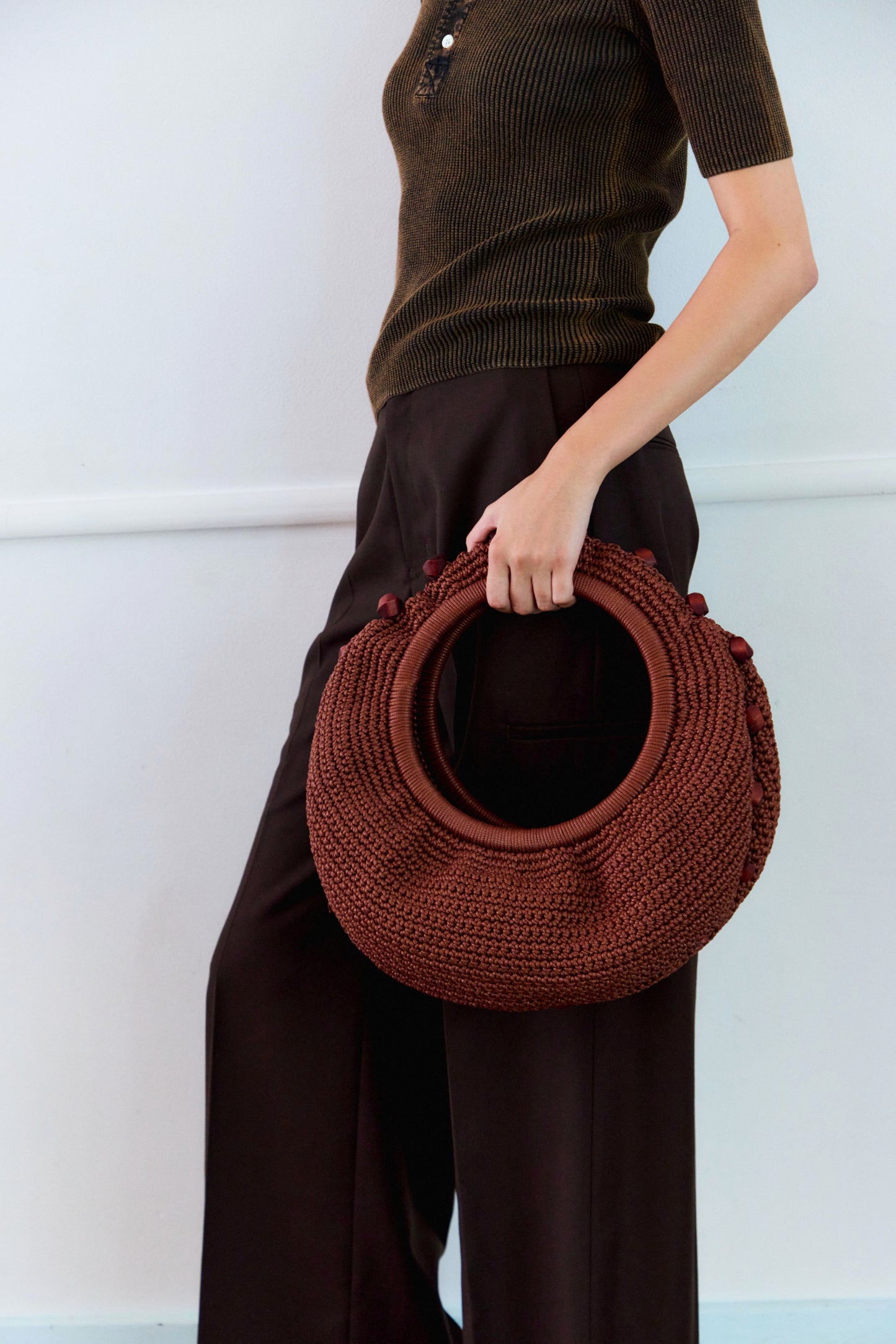 circle KNIT bag (large）