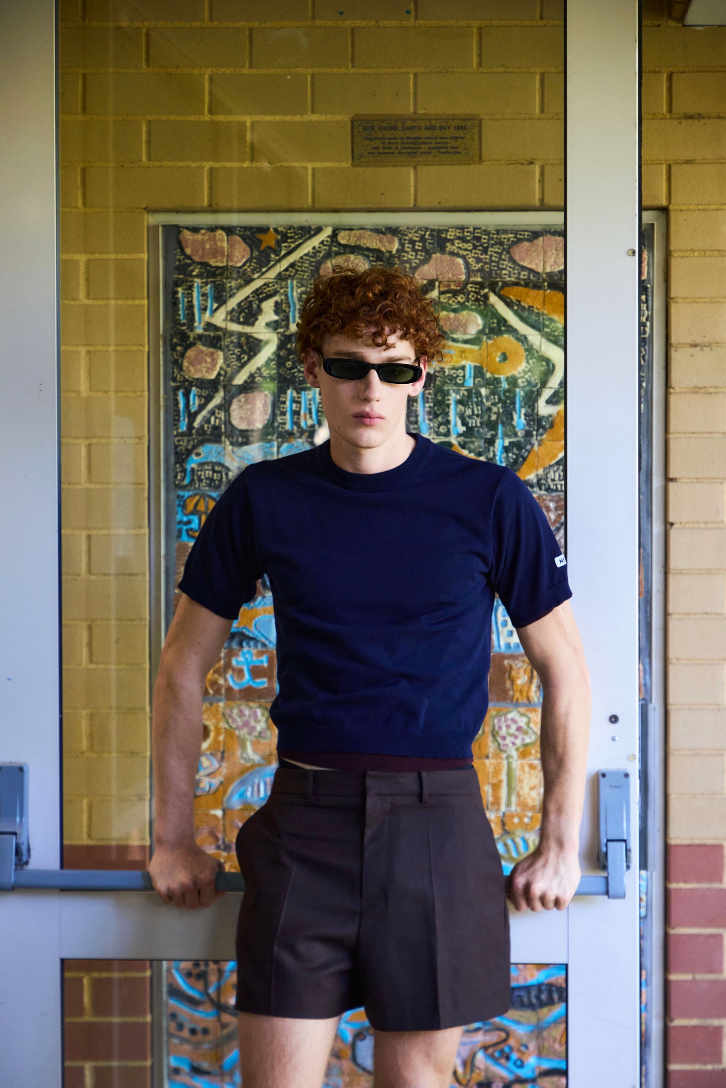 cotton/acetate KNIT t-shirt(medium)