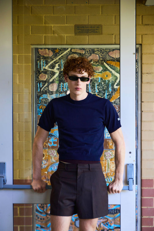 cotton/acetate KNIT t-shirt(medium)