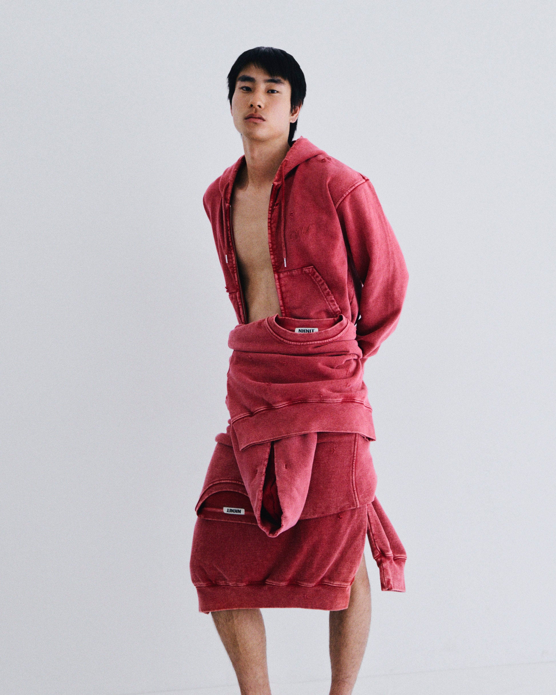 nknit ンニット　スカーフ カラー　ニット raccoon mix skipper KNIT – NKNIT