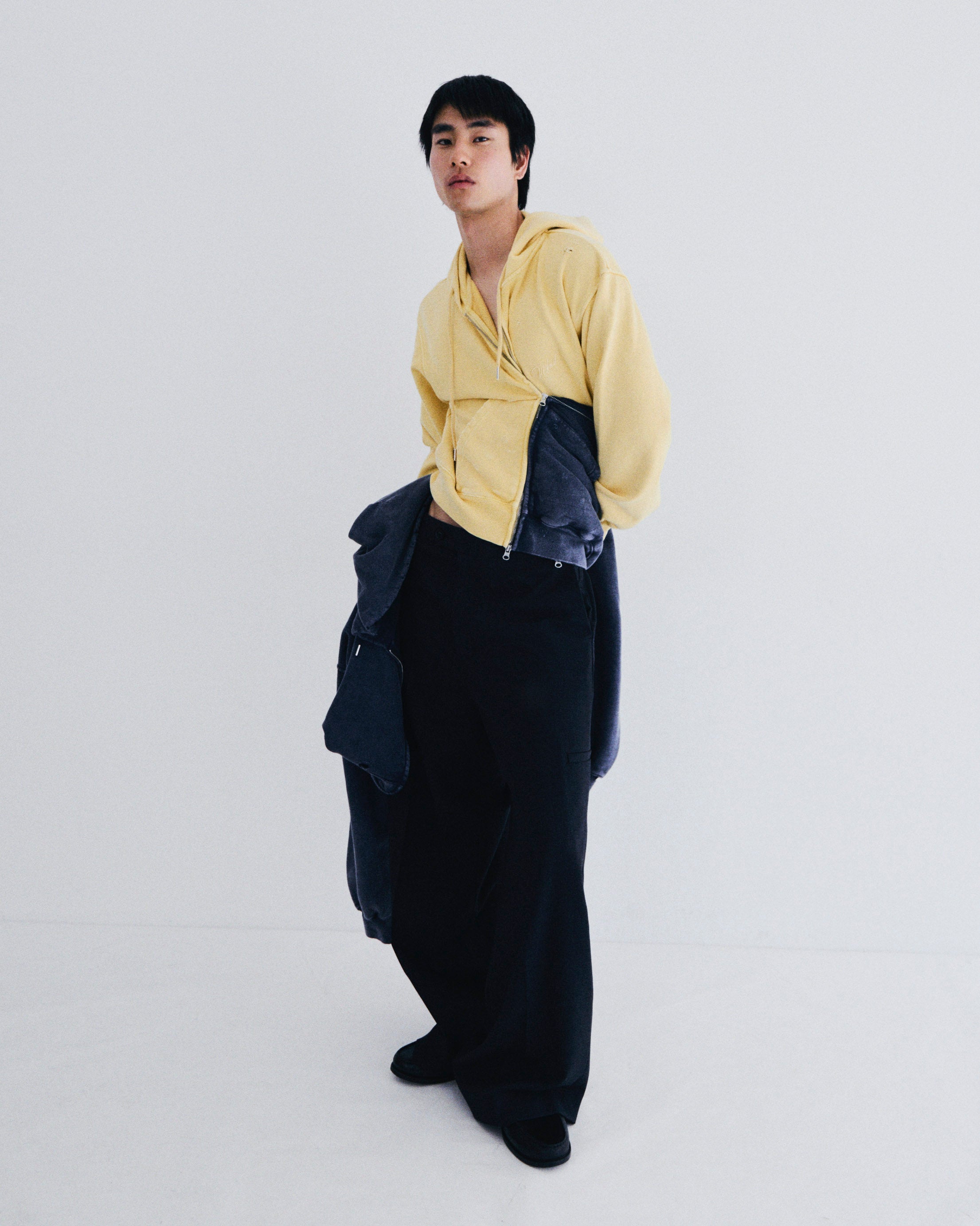 ンニット NKNIT KNIT blouson ニット／茶2 中古・古着通販】NKNIT (ンニット) KNIT blouson 24AW-N002 グレー