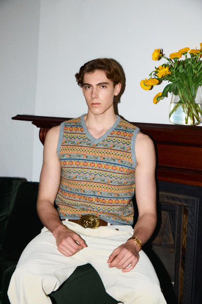 jacquard pattern KNIT vest