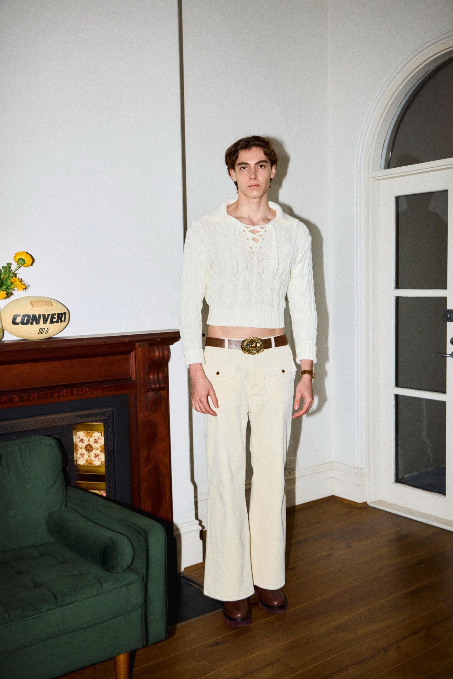 corduroy front pocket pants