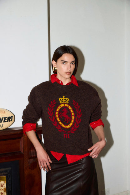emblem jacquard KNIT