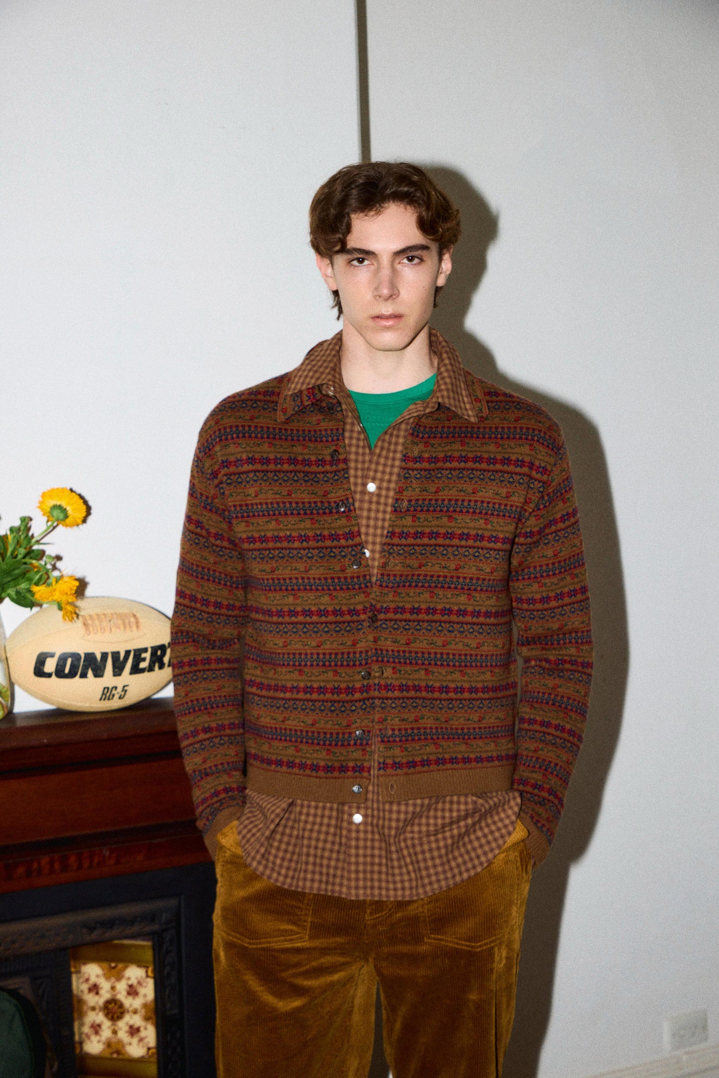 jacquard pattern KNIT  shirt