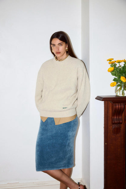 fluffy wool KNIT skirt