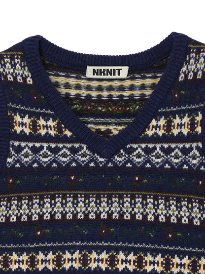 jacquard pattern KNIT vest