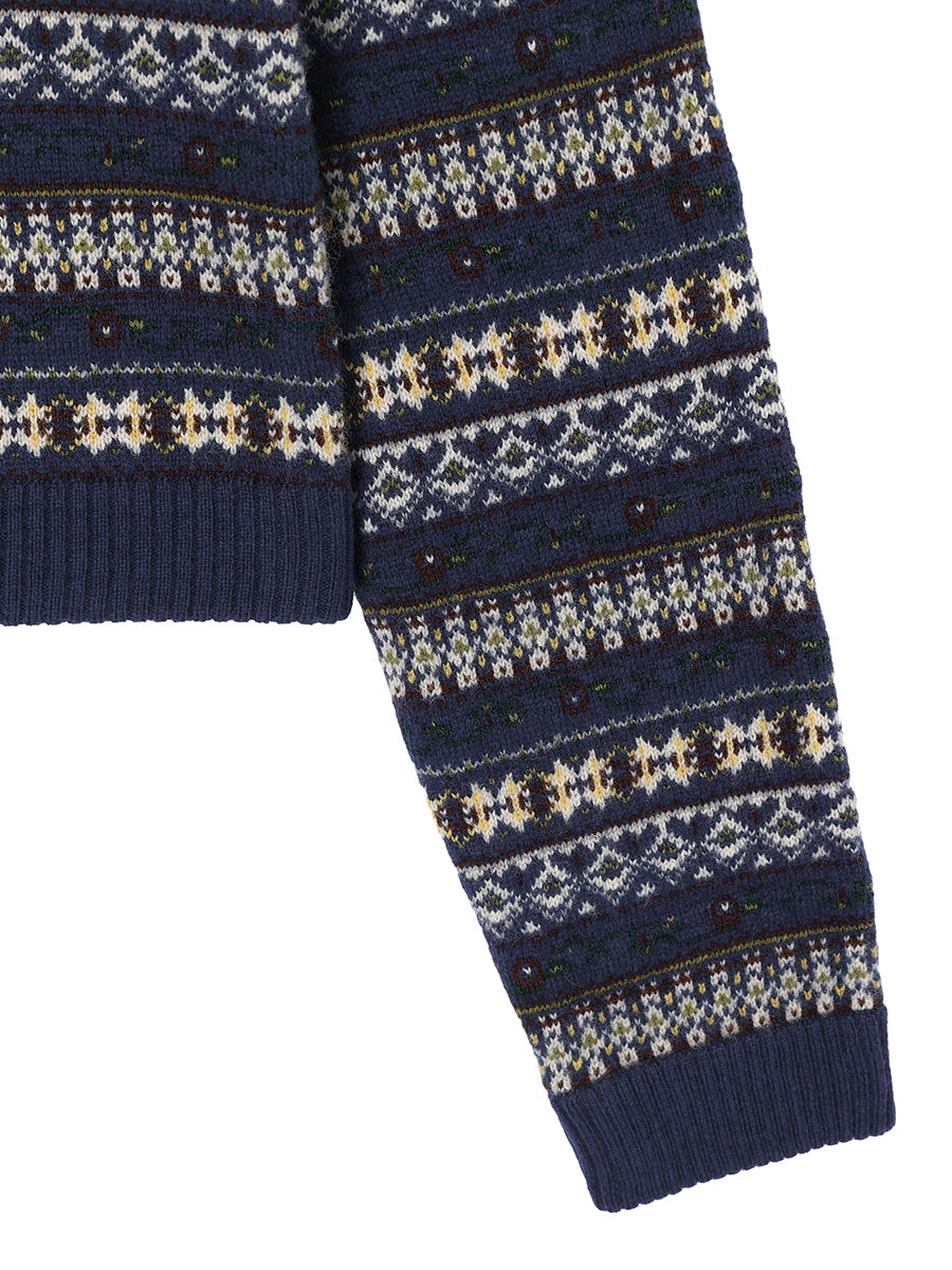 jacquard pattern KNIT  shirt