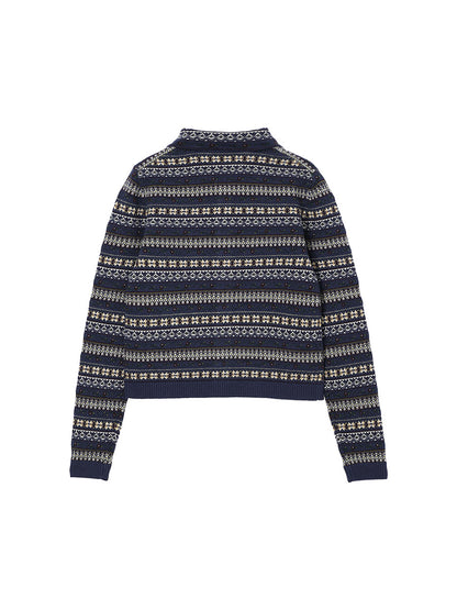 jacquard pattern KNIT  shirt