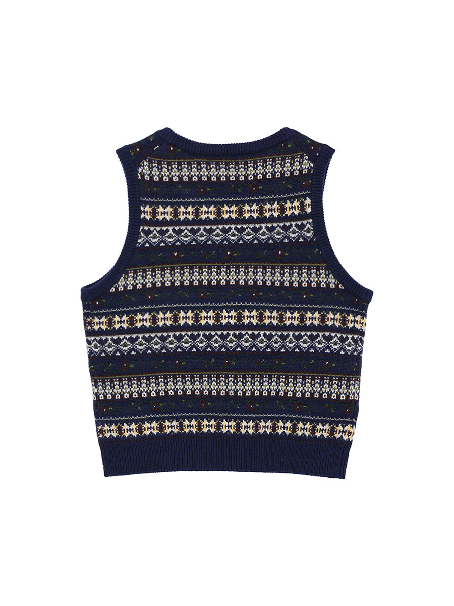 jacquard pattern KNIT vest