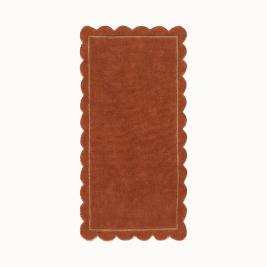 Scallop rug - Brown -