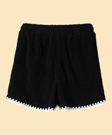 新品タグ付き♡clane KNIT SHORT PANTS ブラック サイズ1 pile crochet shorts – NKNIT