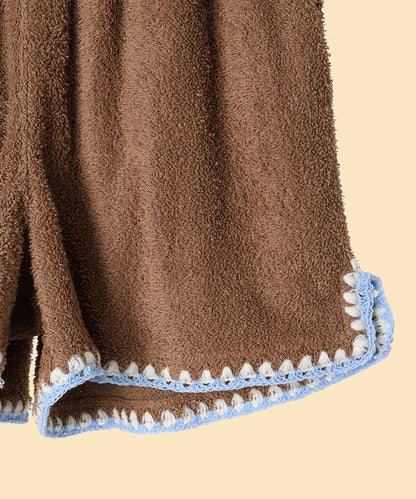 pile crochet shorts