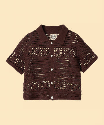 flower crochet knit shirt – NKNIT
