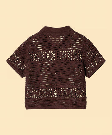 flower crochet knit shirt – NKNIT