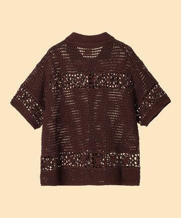 flower crochet knit shirt – NKNIT