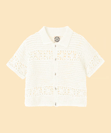 flower crochet knit shirt – NKNIT