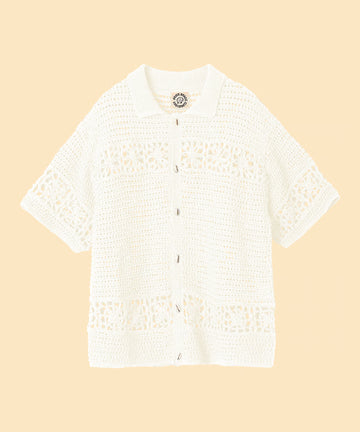 flower crochet knit shirt – NKNIT
