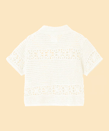 flower crochet knit shirt – NKNIT
