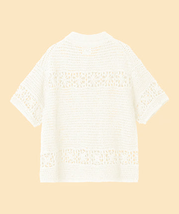 flower crochet knit shirt – NKNIT