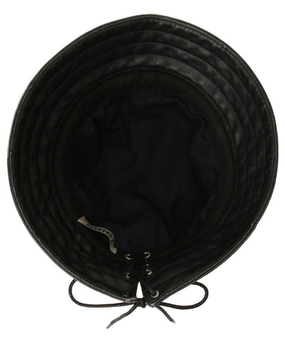 vegan  leather sailor hat_8